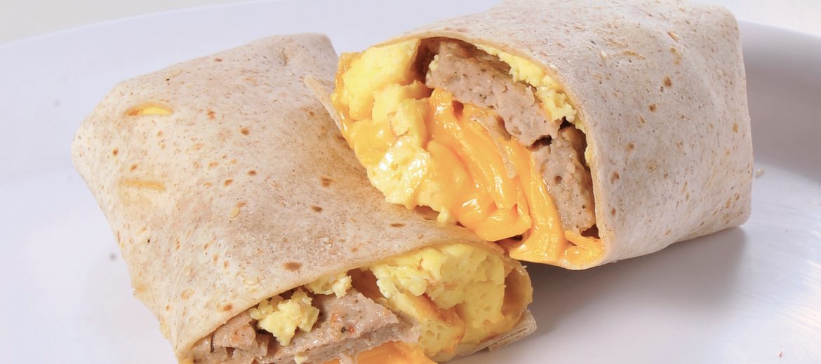 On Honey Wheat Tortilla Omelette Wrap